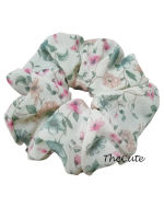 Thecute ::โดนัดรัดผม หนังยางรัดผม ผ้าชีฟอง Chiffon Scrunchies Hair accessories Elastic hair tie