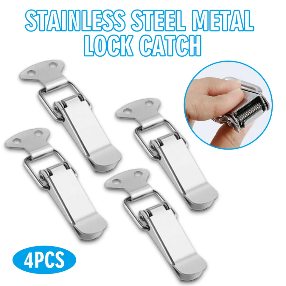 4pcs Stainless Steel Latch Catch Cabinet Door Drawer Lock Nose