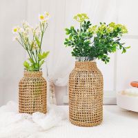 Straw Flower Vase Japanese Flower Pot in the Nordic Contracted Creative Flower Basket to Water Plants