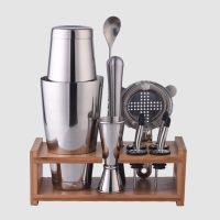 Stainless Steel Cocktail Shaker Kit Mixer Wine Martini Boston Cup Bartender Mixing Beer Drink Party Bar Tools Set 600ML/800ML Bar Wine Tools