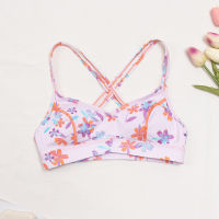 GAIIA Pink Floral Sports Bra For Woman y Crisscros Straps Fitness Gym Yoga Sports Tank Running Yoga Crop Tank Sportswear