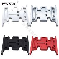 Anodized Aluminum Gearbox Skid Plate Transmission Mount for 1/10 RC Crawler SCX10 90047 90022 90028 Upgrade Parts  Power Points  Switches Savers