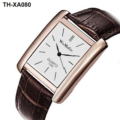 new classic mens fashion square belt watch present hot wrist