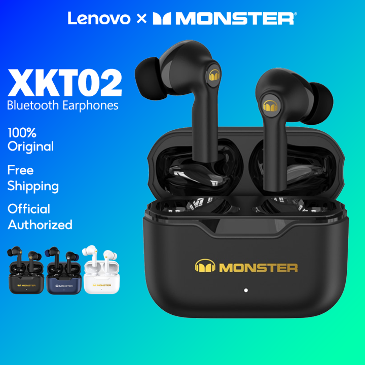 Monster XKT02 True wireless Earphones Bluetooth Earbuds IPX5 Gaming TWS