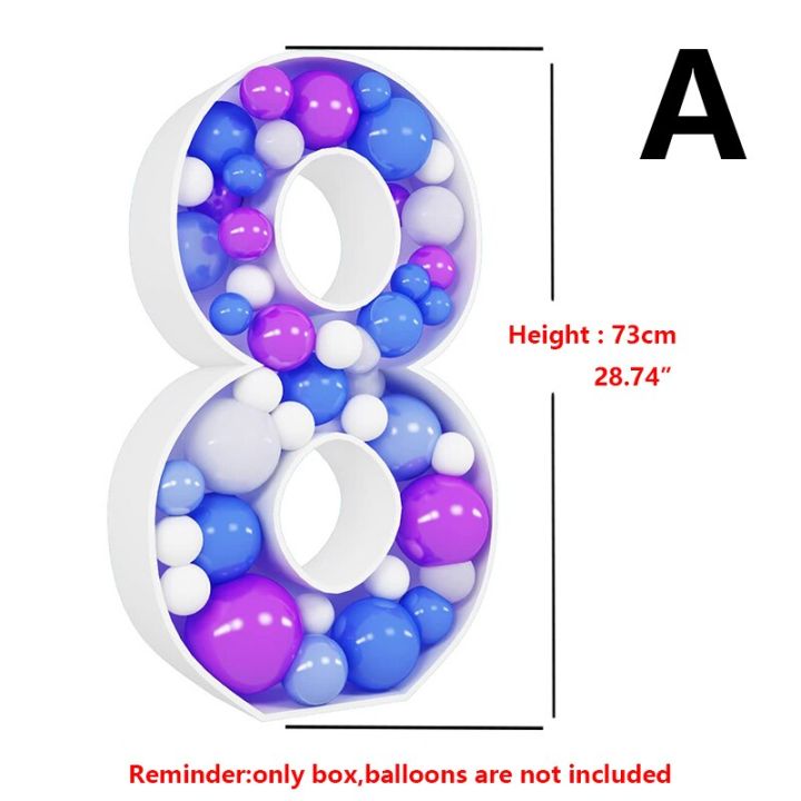กล่องใส่ลูกโป่งขนาด0-9นิ้วและขาตั้งขนาด73ซม./93ซม. 1St วันเกิดเป็นตัวอักษรโมเสกของตกแต่งงานแต่งงานครบรอบ