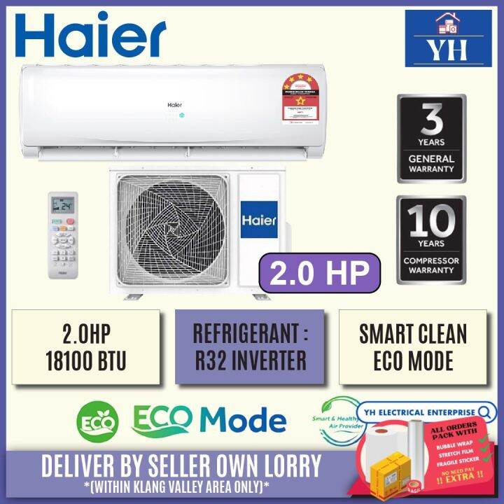 [INSTALLATION & DELIVERY WITHIN KLANG VALLEY AREA] Haier 2.0 HP R32