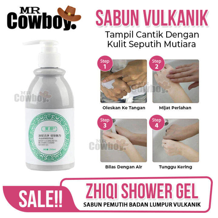 Sabun Pemutih Badan Vulkanik / Zhiqi Vulcanic Shower Gel Deep Sea Mud