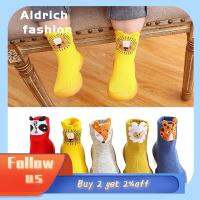 ALDRICH FASHION ถักนิตติ้ง รองเท้ากันลื่น ทนต่อการสึกหรอ พิมพ์ลายการ์ตูน ถุงเท้ารองเท้าแตะสตรี สะดวกสบายสบายๆ นุ่มนุ่มๆ ถุงเท้าเดินในร่ม เด็กชายเด็กหญิง