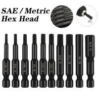 SAE เมตริก Hex Head Allen ประแจเจาะชุดบิต S2เหล็ก Impact Driver Quick Release Shank เคล็ดลับแม่เหล็กสำหรับเฟอร์นิเจอร์