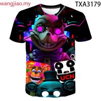 summer FNAF kids Boys and girls t shirt Five Nights at Freddy children costumes Fredbear short sleeve T-shirt