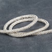 hotx【DT】 1 Yard 3mm Thickness Glass Rhinestone Rope Iron bags shoes Garment Accessories Decoration