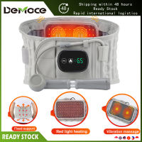 DeMoce  เข็มขัดเอวเป่าลม เครื่องนวดสั่นความร้อนแสงสีแดง ร้อนบีบอัดกลับรั้งสนับสนุนเอว ป้องกันเอวหน้าท้อง USB แบบชาร์จไฟได้เพื่อบรรเทาอาการปวด