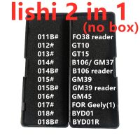 ไม่มีกล่องดำ Lishi 2 In 1อ่าน FO38 GT10 GT15 B106 GM37 GM39 GM45 BYD01R BYD01สำหรับ Geely อุปกรณ์ช่างกุญแจอุปกรณ์ช่างทำกุญแจ