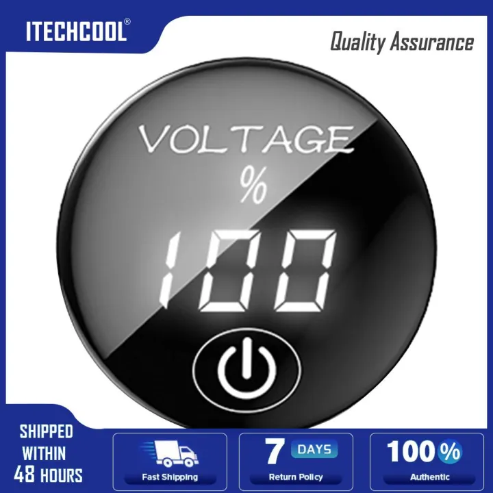 Car DC 548V Digital Panel Voltmeter Touch Switch Battery Capacity Tester Lazada PH