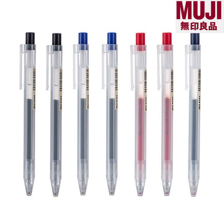 100 Brand New MUJI Smooth Gel Ink Ballpoint Pen Knock TypeMade In