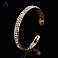 Women Fashion Open Bracelet Luxury Simple Inlaid Rhinestones Bangle Jewelry Accessories For Christmas Gifts【fast】