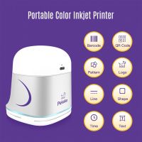 ¤ Ewwke Pekoko Portable Color Inkjet Printer Printer Support 1200dpi Wireless Connection Compatible with Android/iOS Smartphone