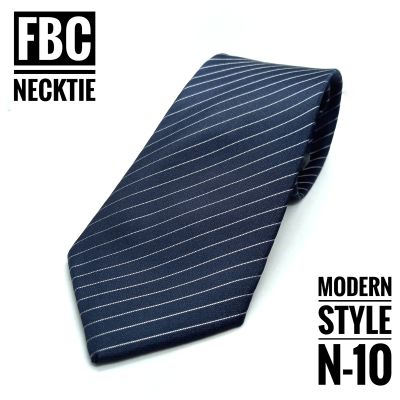 N-10 เนคไทสำเร็จรูปสีกรม ไม่ต้องผูก แบบซิป Men Zipper Tie Lazy Ties Fashion (FBC BRAND)ทันสมัย เรียบหรู มีสไตล์