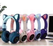 Tai Nghe mèo chụp tai Bluetooth không dây cực kỳ cute dễ thương