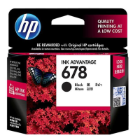 HP 678 (CZ107AA) Black หมึกแท้ สีดำ จำนวน 1 ชิ้น ใช้กับพริ้นเตอร์อิงค์เจ็ท HP Deskjet Ink Advantage 1015/1515/1518/2515/2545/2548/2645/2648/3515/3545/3548/4515/4518/4645 All-in-One