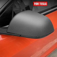 ใหม่สำหรับ Tesla รุ่น3 Y สีดำเคสฝาปิดกระจกมองหลังด้านข้างสีดำสำหรับอุปกรณ์แต่งภายนอกรถ