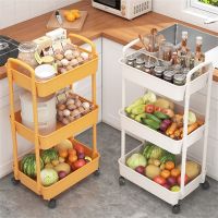 3 Layers Movable Storage Rack Rolling Utility Cart Storage Shelf Kitchen Bathroom Organizer Shelf Livingroom Storages Rack Bathroom Counter Storage