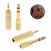 Colokan Jack 6.5MM Pria Ke 3.5MM Wanita Headset Audio Mikrofon Adaptor Perekaman Gitar 6.5 3.5 Konverter Kabel Aux Berlapis Emas