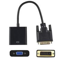 DVI To VGA Adapter Supports 1080P HD Resolution Male To Female DVI-D 24+1 Port Converter Desktop PC Monitor Projector Laptop Adapters