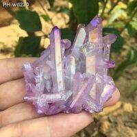 43g Rare beautiful purple flame aura quartz crystal cluster specimen