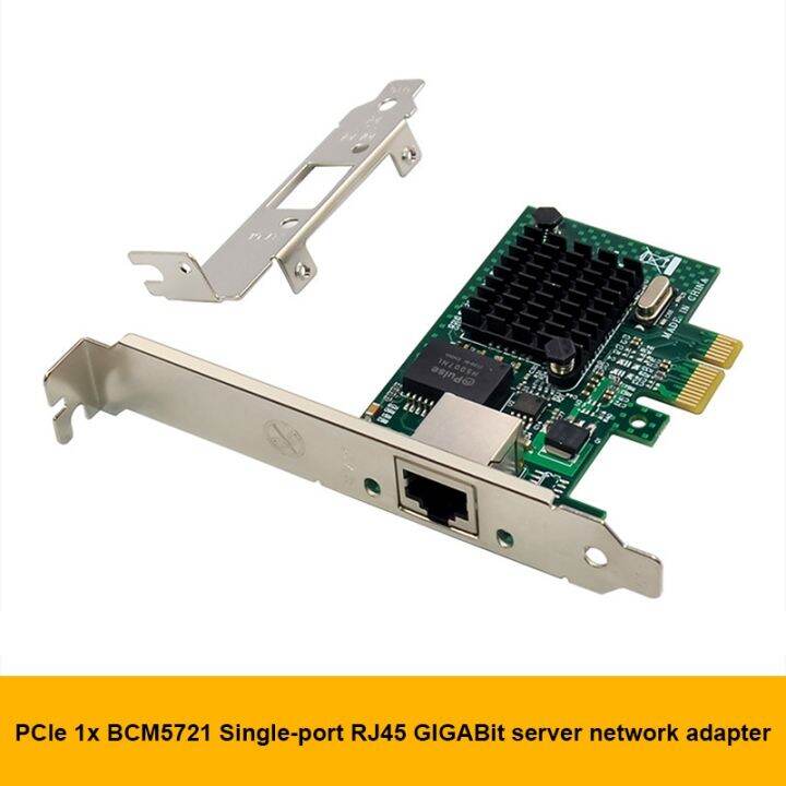 BCM5721 Gigabit Network Card PCIE X1 Gigabit SinglePort Server