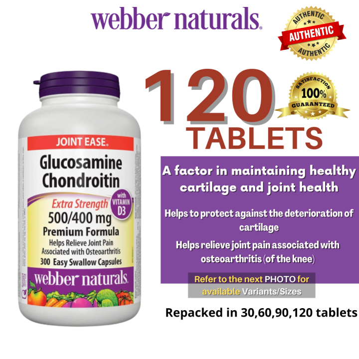 120 Capsules Webber Naturals Glucosamine Chondroitin Double Strength