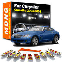 MDNG 8Pcs Canbus ชุดไฟ LED ภายในสำหรับ2004 2005 2006 2007 2008 Chrysler Crossfire รถโดมแผนที่โคมไฟอ่านหนังสือข้อผิดพลาดฟรี