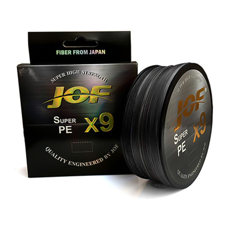 จัดส่งจากประเทศไทย-สาย-pe-jof-x9-high-strength-by-jof-สายพีอีพรีเมี่ยม-x9-ถัก9-100ม-สีรุ้ง-สีดำ