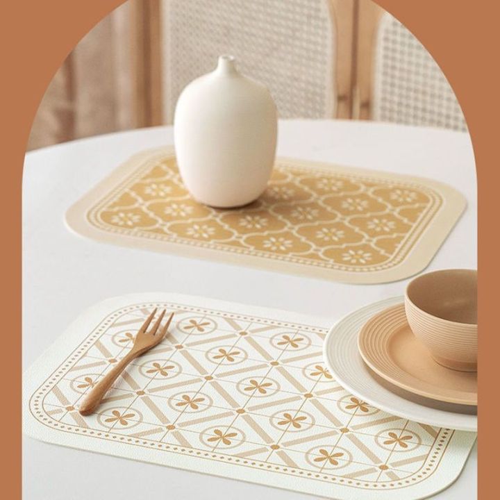 retro-nordic-leather-table-mat-simple-pu-placemat-waterproof-oilproof-heat-insulated-mat-plate-bowl-anti-heat-pad-desktop-decor