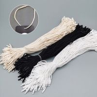 100PC Plastic Tag White Black Hang Tag Cotton Rope String Cord Snap Lock Pin Loop Tie Fasteners DIY Clothing Lables Accessories Cable Management