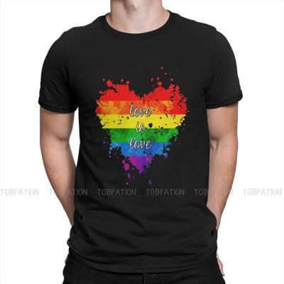 Gay Lgbt Pride Love Allyship Love Is Love T Shirt Harajuku Alternative High Quality Tshirt Big Size O-Neck Men Tshirts 【Size S-4XL-5XL-6XL】