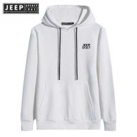 JEEP SPIRIT 1941 ESTD เสื้อกันหนาว แขนยาว มีฮู้ด ยืดหยุ่น สําหรับผู้ชาย