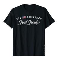 Mens All American Great Grandpa Shirt Cute Flag Birthday Gift High Quality T-Shirts Cotton Men T Shirts Fashionable