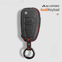 ACar Remote Key Case สำหรับ Audi A4 B9 A5 A6 8S 8W Q5 S4 S5 S7 TT TTS TFSI RS Alcantara Keycase ป้องกัน Fob KeylessM