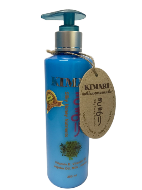 kimari-silky-honey-nutrients-ชิลกี้น้ำนมสูตรสาหร่ายผสมน้ำผึ้ง-สำหรับผมแห้งเสีย-250-ml
