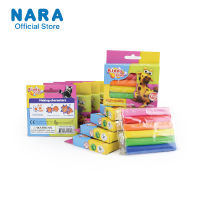 [12 ชิ้น ราคาพิเศษ] NARA Modelling Clay ดินน้ำมันไร้สารพิษ แบบกล่อง 6 สี