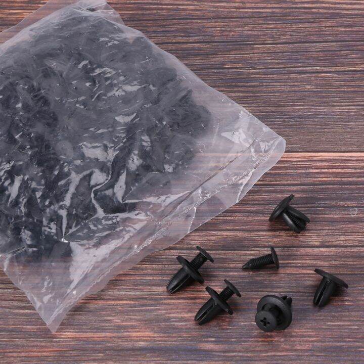 100-pcs-car-fender-push-in-type-plastic-rivets-fastener-black-15-x-13-x-6mm