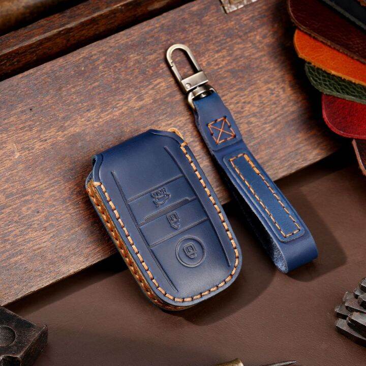 luxury-leather-car-key-case-cover-fob-protector-keychain-accessories-for-kia-sportage-r-k5-k4-k2-kx3-seltos-keyring-holder-bag