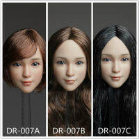 QI AN ของเล่น DR-007 A B C 16หญิงหญิงหัวตรงผมหยิกของเล่นทหารรุ่น16ขนาดรูปการกระทำร่างกายรุ่น