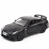 136 Alloy GTR Sport Car Model Auized Mattle Black Series CH554033 Alloy 5 Inch Collective Openable Doors