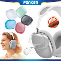 FONKEN เคสป้องกัน2ชิ้นสำหรับ Air-Pods Max แบบนิ่มกันรอยขีดข่วนเคสใส TPU กันกระแทกกระเป๋าใส่หูฟังสำหรับ Air-Pods Max