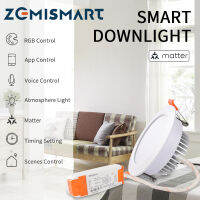 Zemismart WiFi หลอดไฟ Downlight อัจฉริยะ LED RGBCW สมาร์ทโคมไฟเพดานทรงกลม2.5/ 3.5 /4นิ้ว Homekit Siri ควบคุมบ้าน Google