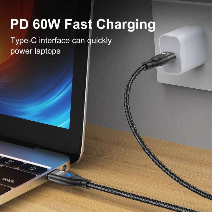 ที่ชาร์จความเร็วสูงแม่เหล็ก-pd-60w-แบบ-uslion-สายสำหรับ-iphone-13-pro-max-xiaomi-12-usb-c-ถึง-type-c-สายชาร์จข้อมูลสำหรับแล็ปท็อปแมคบุ๊ค