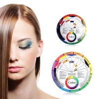 ；‘【；- New Professional Paper Card Design Color Mixing Wheel Ink Chart Guidance Round Central Circle Rotates Tattoo Nail Pigment