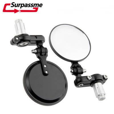 Round Folding Side Mirror Motorcycle Bar End Rear View Mirrors Universal 78 Handlebar Mirrors For Scooter Pit bike Motocross